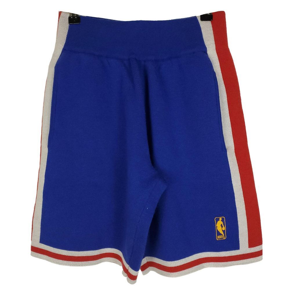Philadelphia 76ers CLOT Mitchell & Ness NBA XS XSmall Knit Shorts Blue New